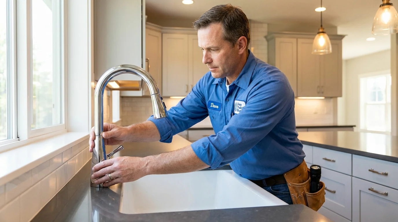 Kitchen faucet installation by Johns Plumbing LLC in Macedon